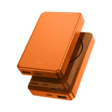 Внешний аккумулятор WiWU Ultra Thin Magnetic 10000 mAh 20W (P15-1) (оранжевый)