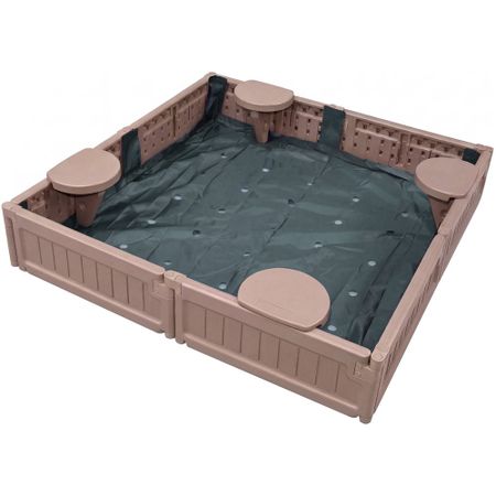Песочница UNIX Kids Square 123 коричневый (SDBSQUARE123BN)