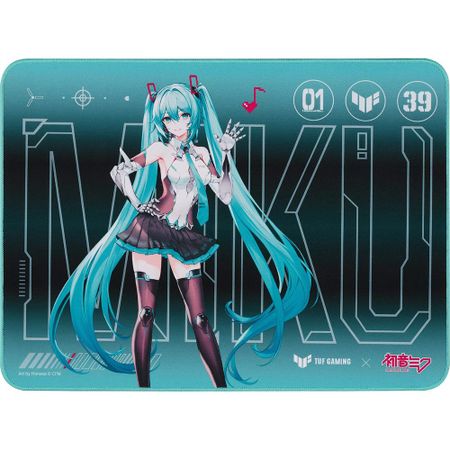Коврик для мыши ASUS NC19 TUF GAMING P1 HATSUNE MIKU EDITION бело-бирюзовый