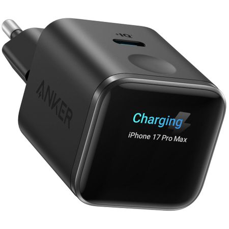Зарядное устройство Anker Nano Charger 45W Smart display чёрный (A121DG11)