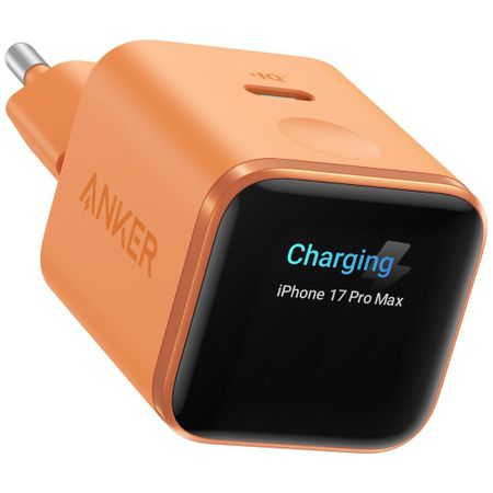 Зарядное устройство Anker Nano Charger 45W Smart display оранжевый (A121DGO1)