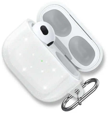 Чехол Protective Case для AirPods 3 силиконовый с карабином (прозрачный)