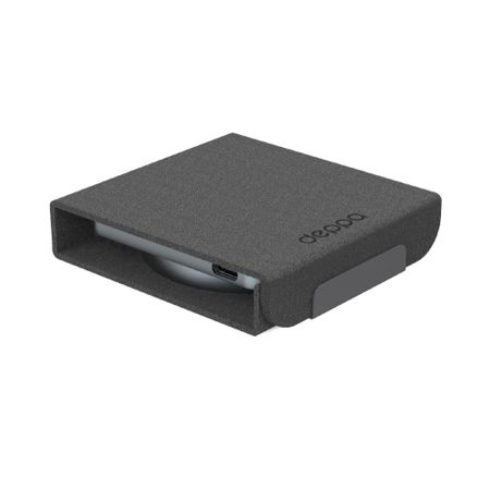 Беспроводное зарядное устройство Deppa Magsafe Crystal Travel 2 в 1 (23154) для смартфона/наушников 20W (черный)