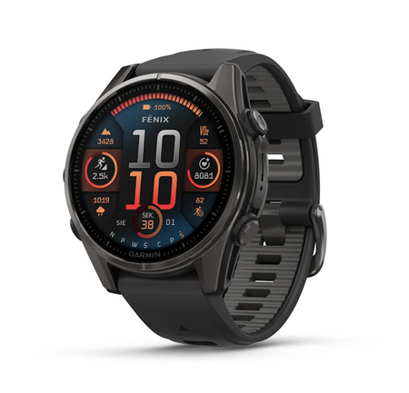 Смарт-часы Garmin Fenix 8 43 mm Amoled Sapphire Titanium (Black/Carbon Gray) (010-02903-21)