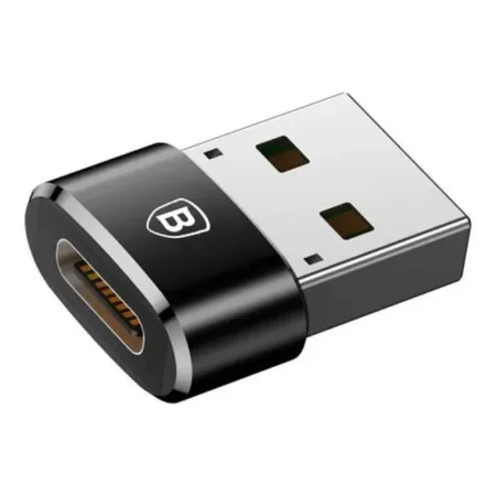 Адаптер Baseus USB-C/USB-A 3A QC (CAAOTG-01) (черный)