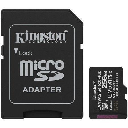 Карта памяти Kingston Canvas Select Plus microSDXC 256 ГБ Gen3 (SDCS3/256GB)