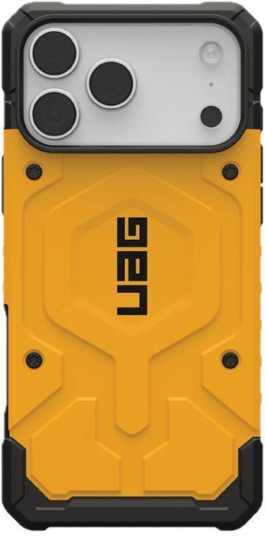 Чехол-накладка UAG Pathfinder MagSafe для Apple iPhone 17 Pro пластиковый желтый (черная рамка)