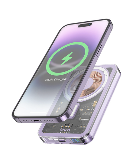 Внешний аккумулятор Hoco Q14 Ice Crystal 5000mAh 20W USB Type-C (фиолетовый)