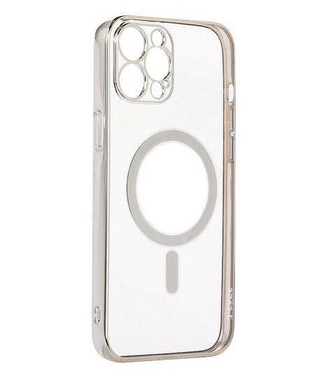 Чехол-накладка J-Case Magsafe Series для Apple iPhone 13 Pro силиконовый (серебристый)