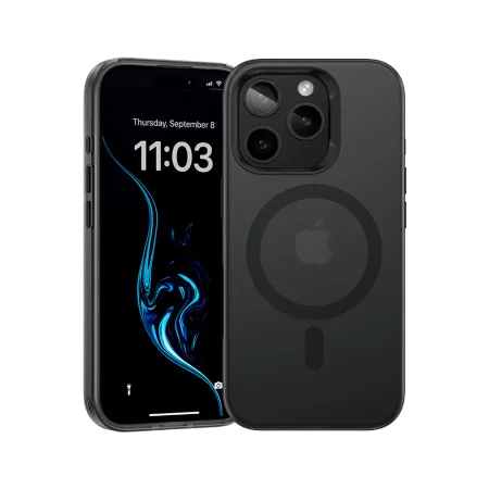 Чехол-накладка Benks Lucid Armor MagSafe для iPhone 16 Pro Max пластиковый прозрачно-черный (черная рамка)