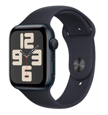 Смарт-часы Apple Watch SE (2024) 44mm Midnight Aluminium Case with Midnight Sport Band (S/M)