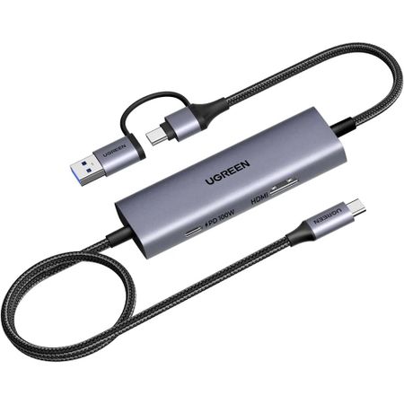 Карта видеозахвата Ugreen CM725 серый космос (65856)