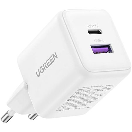 Зарядное устройство Ugreen X516 30W GaN Fast Charger EU белый (65015)
