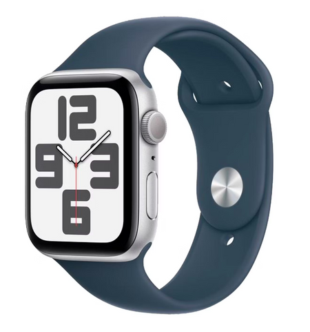 Смарт-часы Apple Watch SE (2024) 44mm Silver Aluminium Case with Denim Sport Band (M/L)