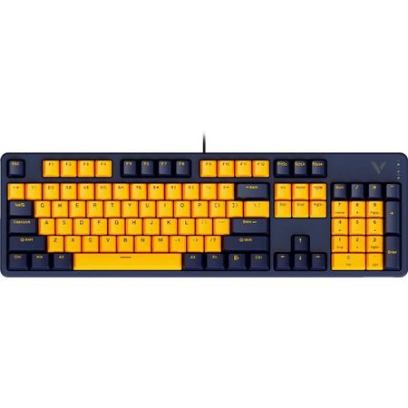 Клавиатура Rapoo V500PRO-2024 жёлто-синий