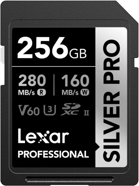 Карта памяти Lexar Professional Silver Pro 256Gb Class10 SDXC UHS-II (U3) 280/160MB/s V60