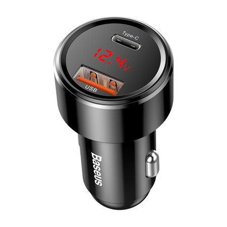 Автомобильное зарядное устройство Baseus PPS Quick Charger USB/Type-C 45W (черный) (CCMLC20C-A01)