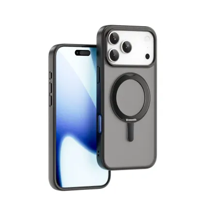 Чехол-накладка Wiwu Armor Ultra Magsafe (FGG-202) для iPhone 17 Pro пластиковый прозрачно-черный (черная рамка)