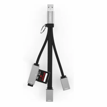 Концентратор Earldom 4в1 USB на USB3.0/USB2.0/SD/TF (черный) (ET-HUB16A)