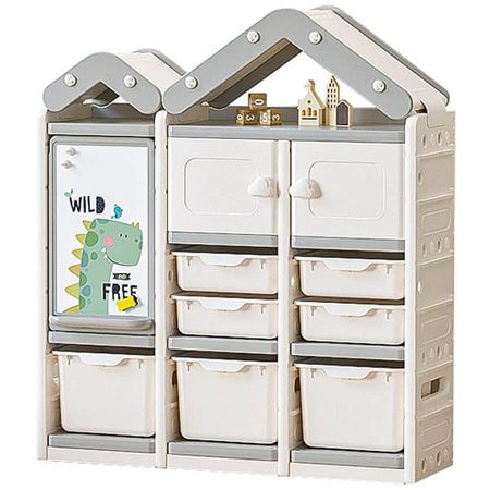 Стеллаж для игрушек UNIX Kids House серый (PSTHOUSE9GY)