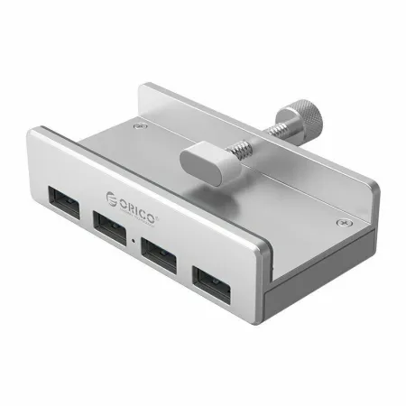 Концентратор Orico USB на 4ХUSB/Micro-USB/крепление (серебристый) (MH4PU-P)