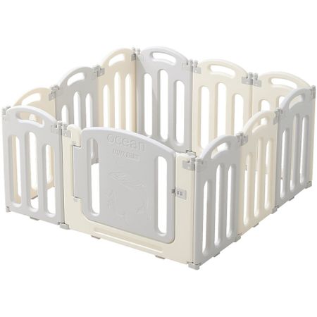 Детский манеж UNIX Kids Ocean 114×114 серый