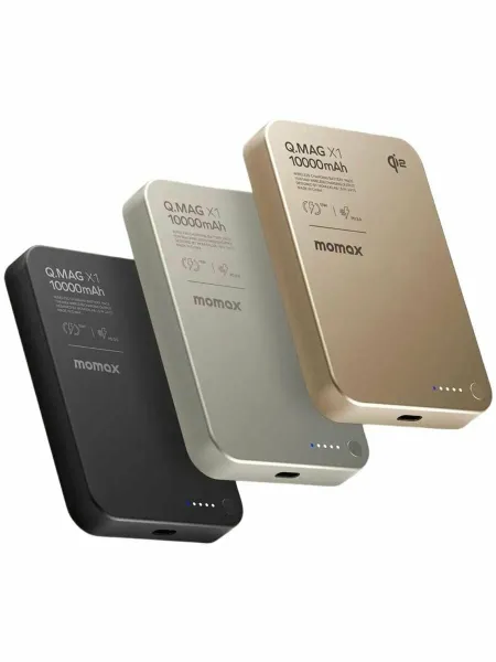 Внешний аккумулятор Momax Q.MAG X1 MagSafe 10000mAh 15W (натуральный титан) (IP117AE)