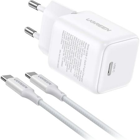 Зарядное устройство Ugreen X513 30W USB-C GaN Fast Charger 1 м. белый (65013)