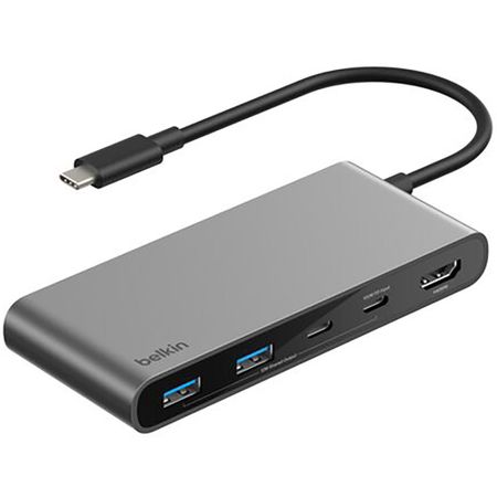 USB-разветвитель Belkin 7 в 1 серый космос (AVC023hqSGY)
