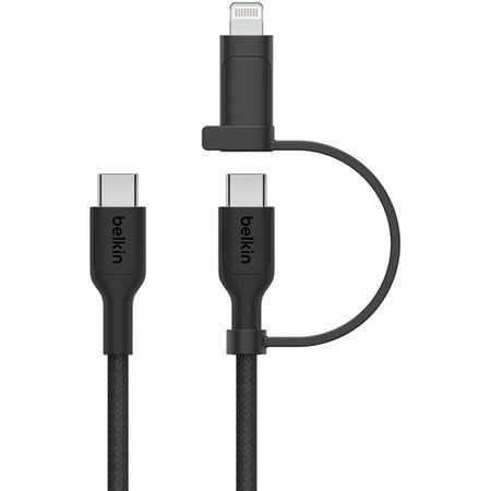 Кабель Belkin 2 в 1 USB Type-C/Lightning 1.5 м чёрный (CAC003hq1.5MBK)