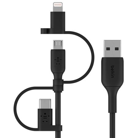 Кабель Belkin BoostCharge Universal 3 в 1 1 м чёрный (CAC001bt1MBK)