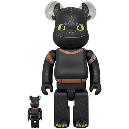 Фигура Bearbrick Medicom Toy Set Toothless 400% and 100%