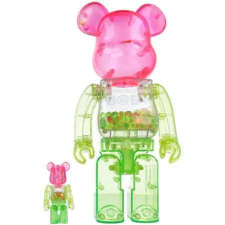 Фигура Bearbrick Medicom Toy Set My First Baby 1st Color Clear 400% and 100%