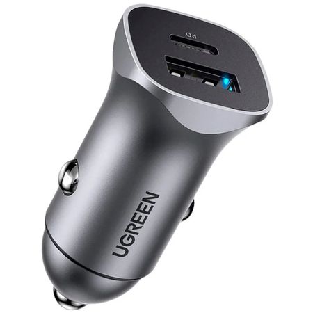 Автомобильное зарядное устройство Ugreen CD130 серый космос