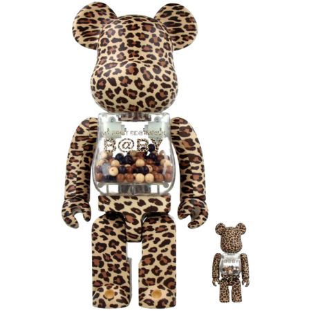 Фигура Bearbrick Medicom Toy Set My First Baby Leopard 400% and 100%