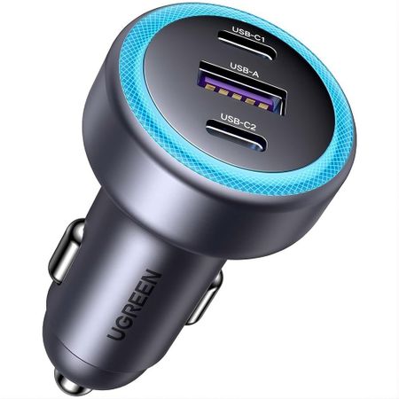 Автомобильное зарядное устройство Ugreen EC307 серый (45843)