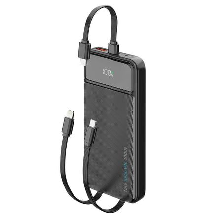 Внешний аккумулятор Deppa NRG Turbo V4C 10000mAh 22.5W/LED дисплей (33688) (черный)