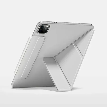 Чехол-книжка WIWU Smart Folio для Apple iPad Pro 13 (2024) (полиуретан с подставкой) (Wi-004) (серый)