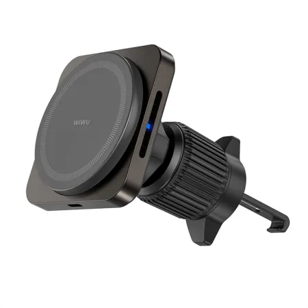 Автомобильный держатель Wiwu CH-318 MagSafe 15W в воздуховод для смартфона (Black)