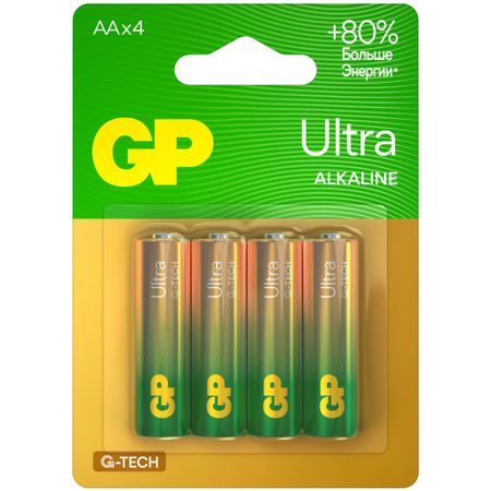 Батарейка GP Ultra Alkaline G-Tech 15AUA21-2CRSBC4 (4 шт)