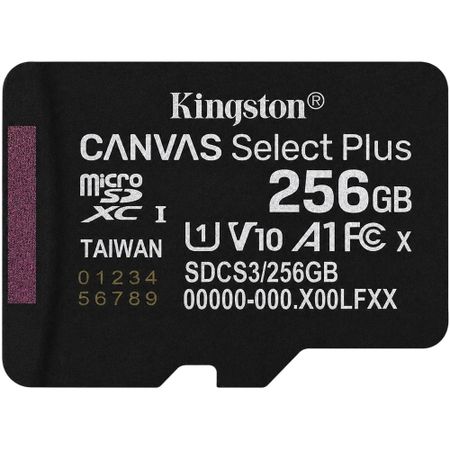 Карта памяти Kingston Canvas Select Plus microSDXC 256 ГБ C10 (SDCS3/256GBSP)