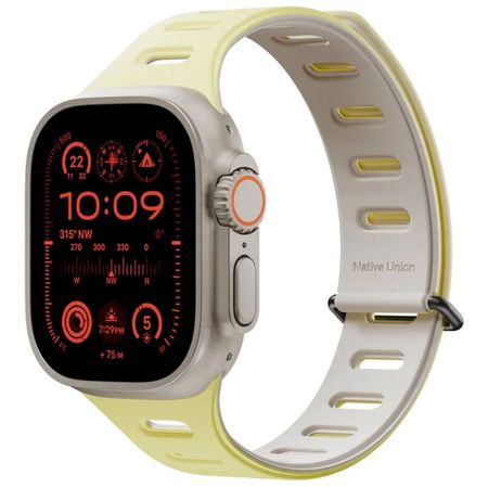 Ремешок для умных часов Native Union для Apple Watch Magnetic 42/44/45/49 мм жёлто-серый