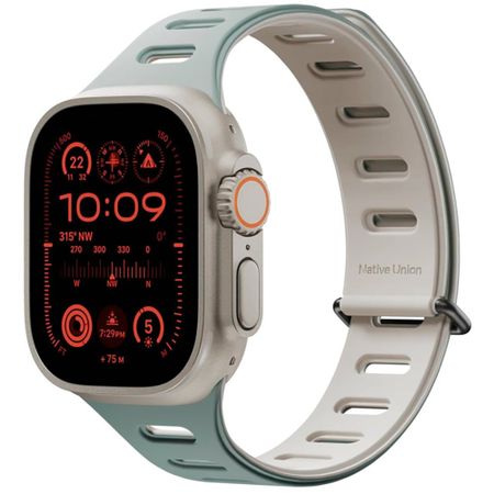 Ремешок для умных часов Native Union для Apple Watch Magnetic 42/44/45/49 мм зелёно-серый