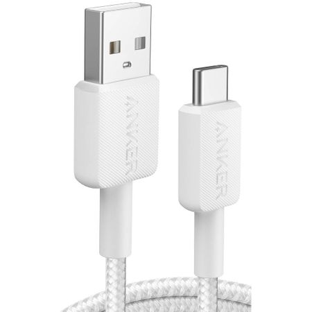 Кабель Anker 322 USB-A/USB-C 0.9 м белый (A81H5G21)