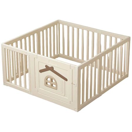 Детский манеж UNIX Kids Classic Tree House 130×130 Camel PPCL4CL