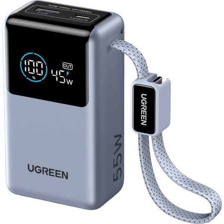 Внешний аккумулятор Ugreen PB727 10000 мАч серый космос