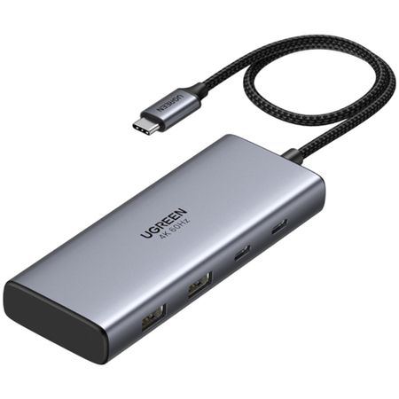 USB-разветвитель Ugreen CM498 7 в 1 серый космос