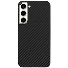 Чехол-накладка Kzdoo Keivlar Case для Samsung Galaxy S24+ карбоновый (черно-серый в полоску)