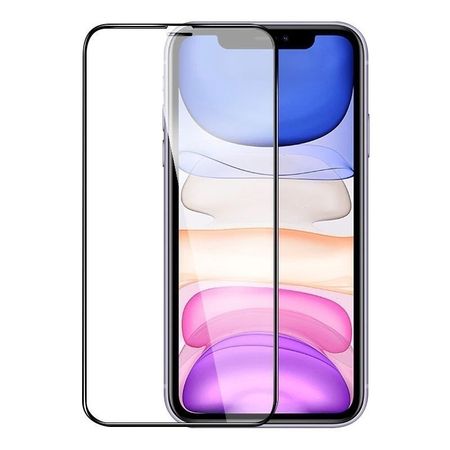 Защитное стекло Tempered Glass 9H для Apple iPhone 13 Pro Max цветное (черная рамка)