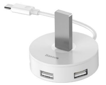 Адаптер Baseus USB Type-C на USB 3.0 х 1 / USB 2.0 х 3 (белый)
